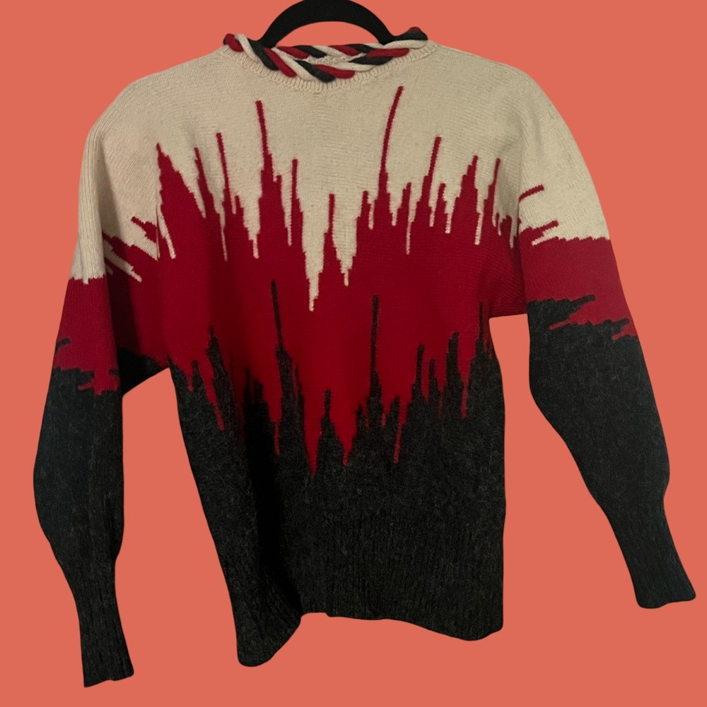 Stylish Red and Black Men's Sweater